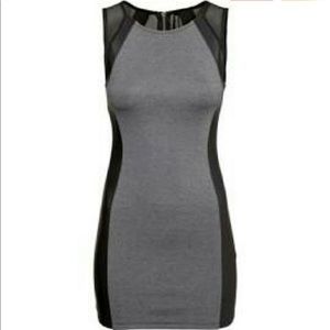 Black & Gray Bodycon Dress